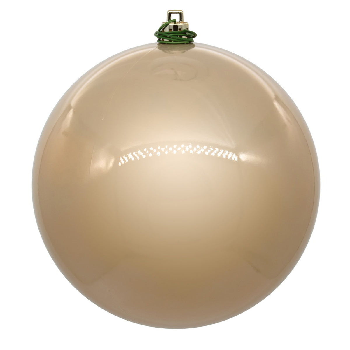 140mm Pearl Oat Plastic Ball Ornament Box of 4