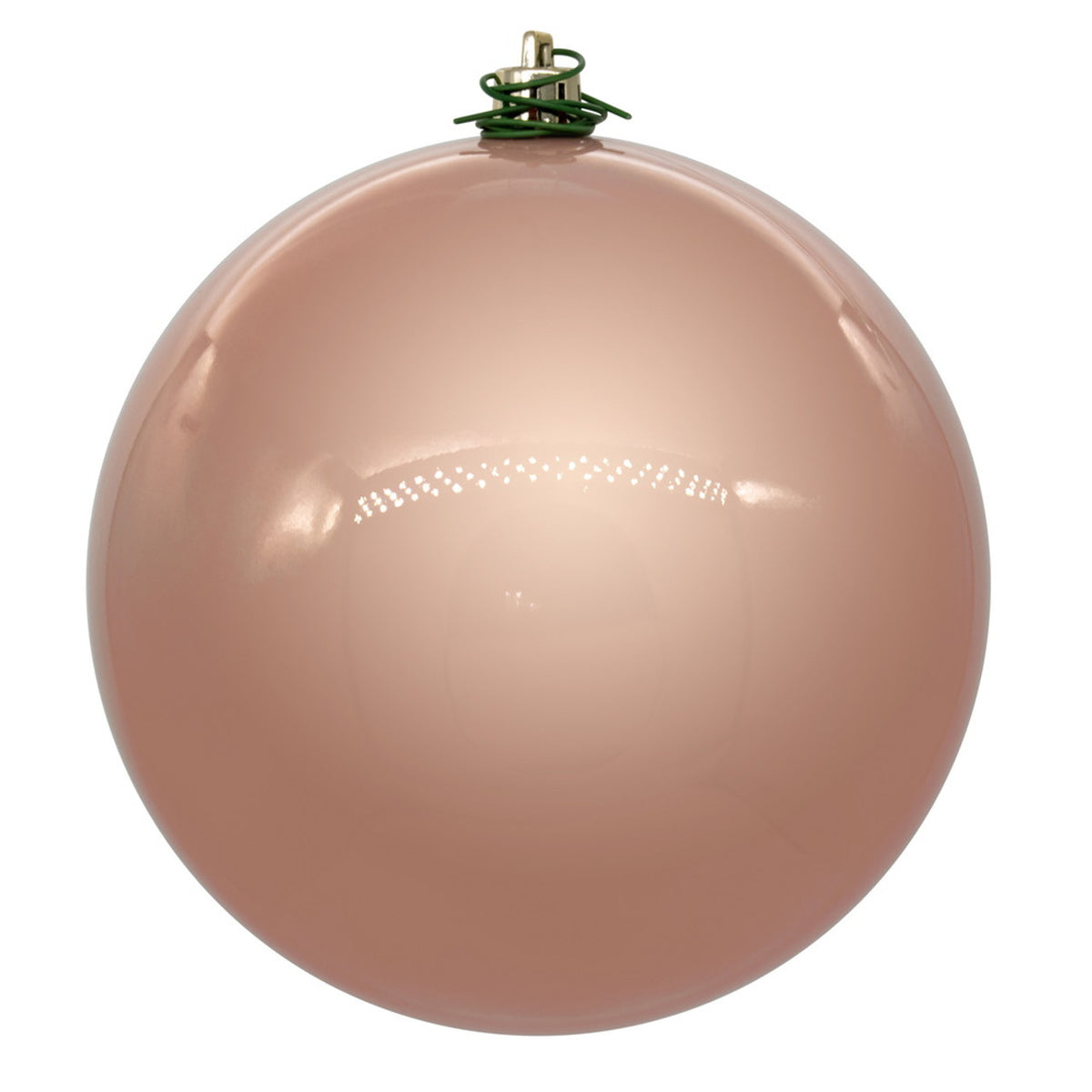 140mm Pearl Rose Gold Ornament Box of 4