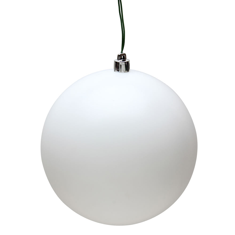 250mm Matte White Plastic Ball Ornament