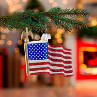 Noble Gems™ American Flag Glass Ornament