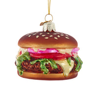 Noble Gems Glass Burger Ornament