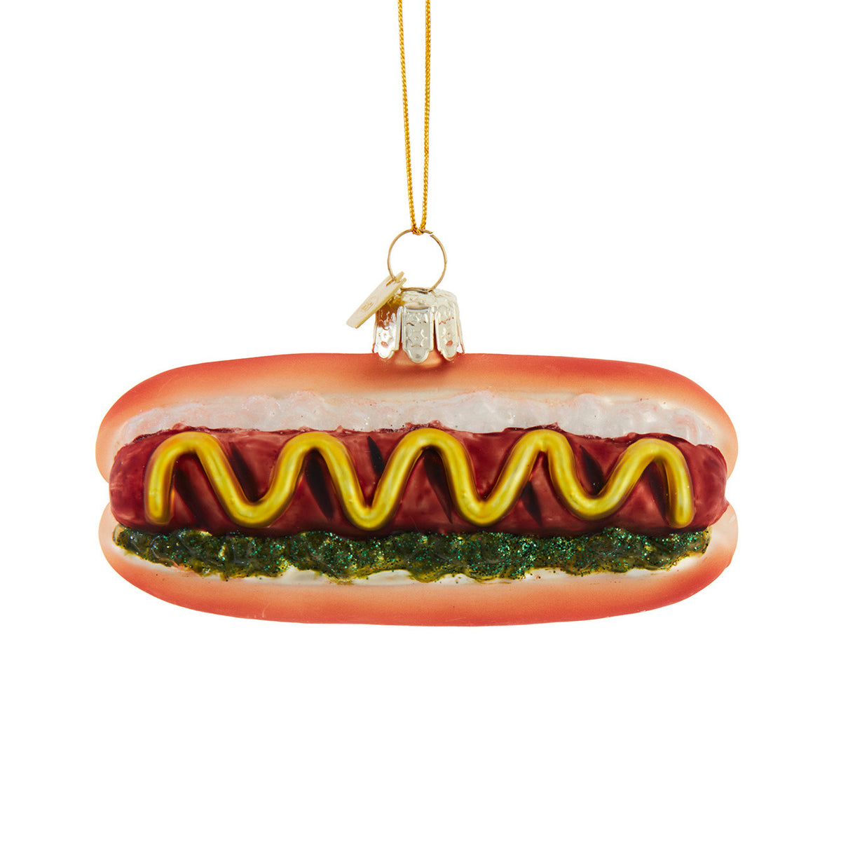 Noble Gems Glass Hot Dog Ornament