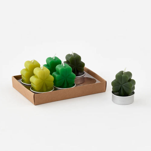 Shamrock Tealight Candles in Gift Box - Set of 6