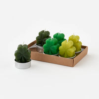 Shamrock Tealight Candles in Gift Box - Set of 6