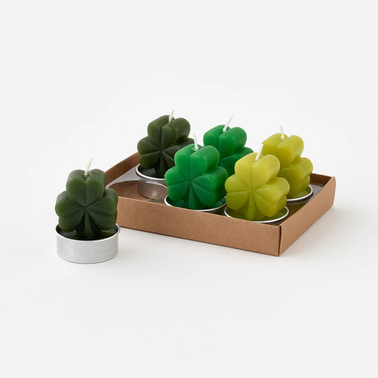 Shamrock Tealight Candles in Gift Box - Set of 6