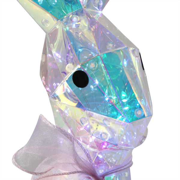 20" Led Holographic Standing Bunny