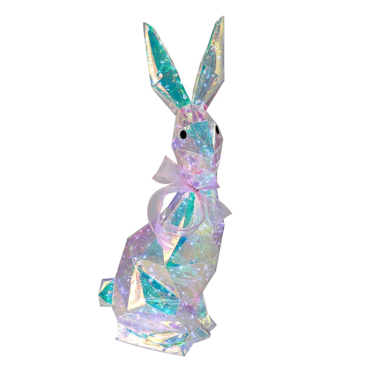 20" Led Holographic Standing Bunny