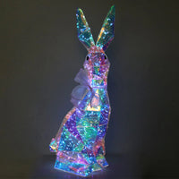 20" Led Holographic Standing Bunny