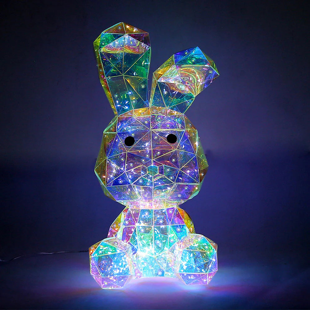 16" Led Holographic  Sitting Bunny