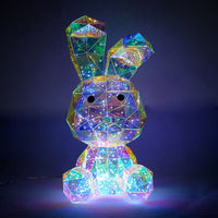 16" Led Holographic  Sitting Bunny