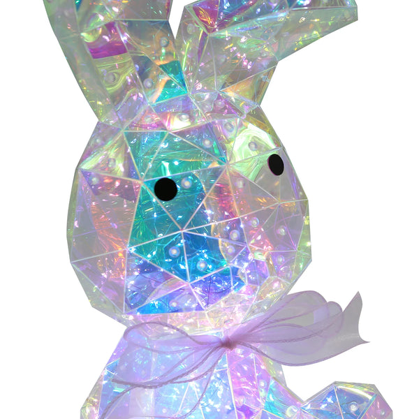 16" Led Holographic  Sitting Bunny