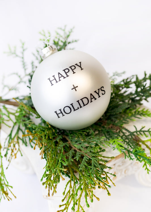 Black/White Glass Ornament Assorted (CLR)