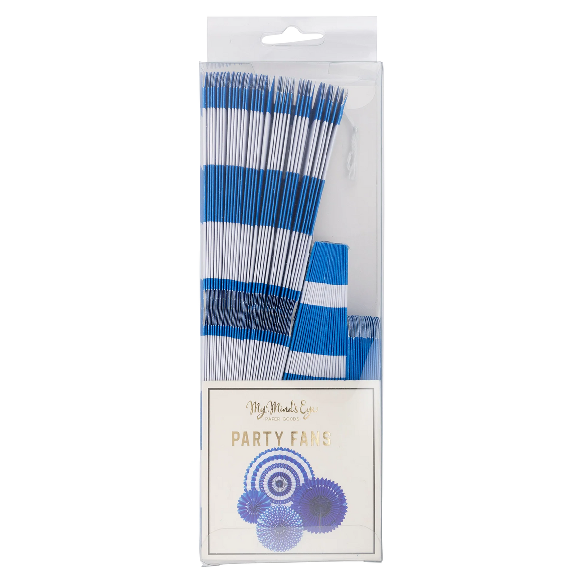 Blue And White Party Fan Set