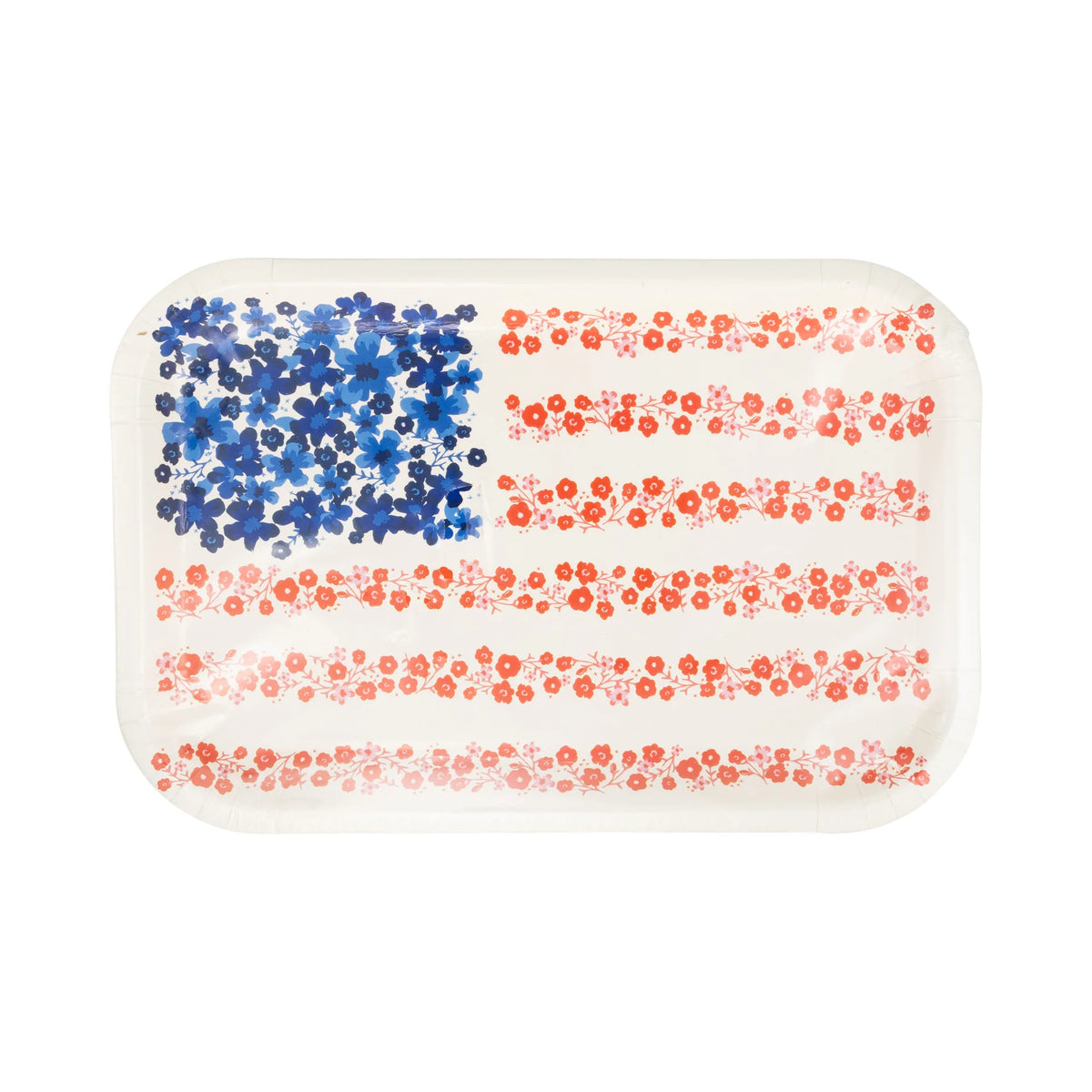 Floral Flag Paper Plate