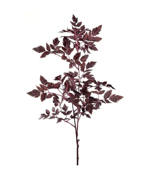 31" Plum Ramosa Leaf Spray