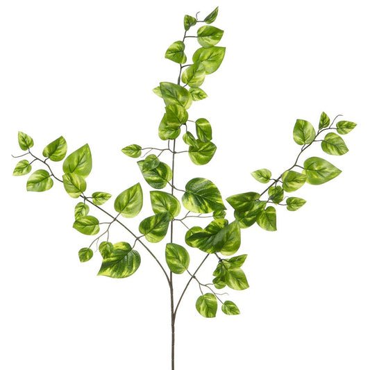 22" Mini Pothos Leaf Spray, Green