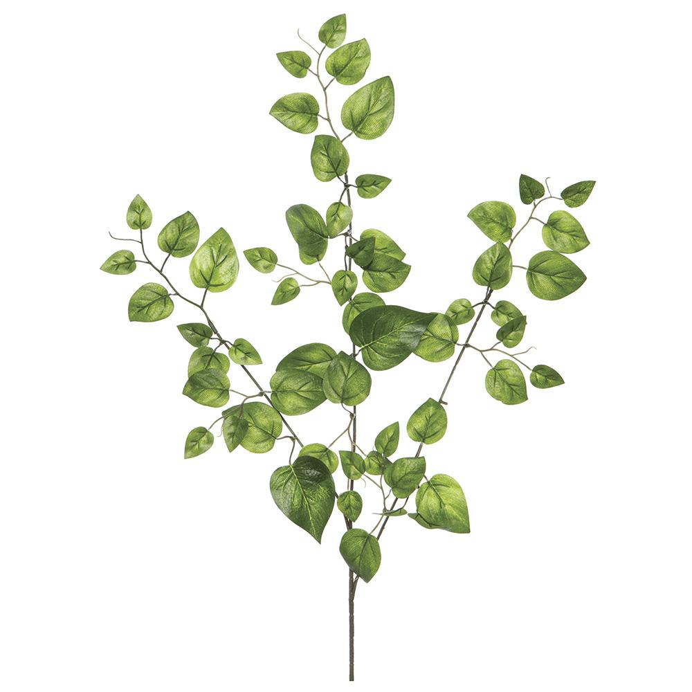 22" Green Mini Philodendron Leaf Spray