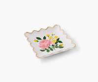 Scalloped Roses Ring Dish