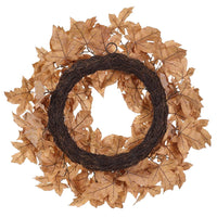 Wreath Maple Leaf 24" Tan