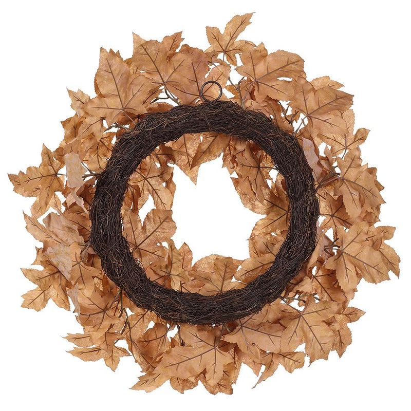 Wreath Maple Leaf 24" Tan