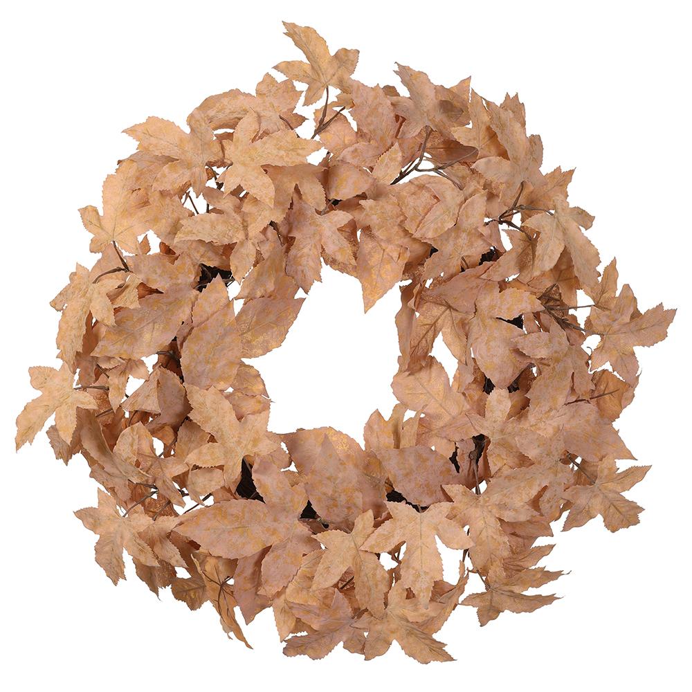 Wreath Maple Leaf 24" Tan