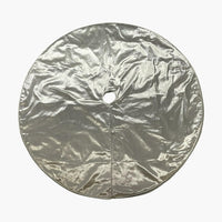 60" Metallic Silver Christmas Tree Skirt