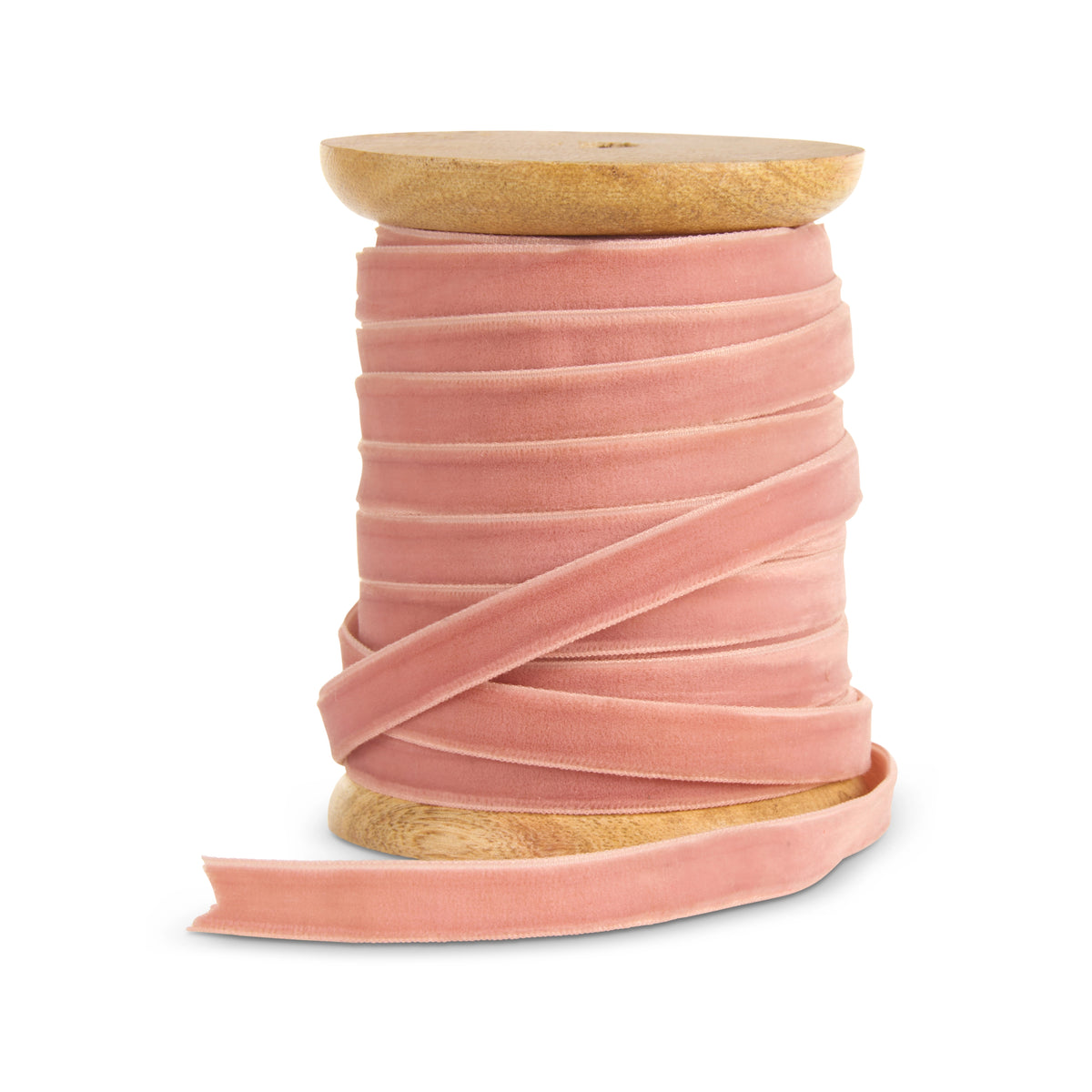 0.5" X 10 Yard, Spool of Light Pink Velvet Ribbon