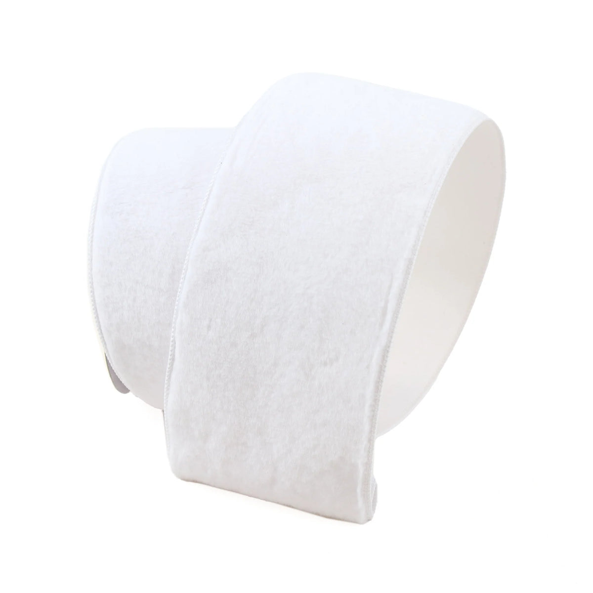 4"X10Yd White Fur Ribbon