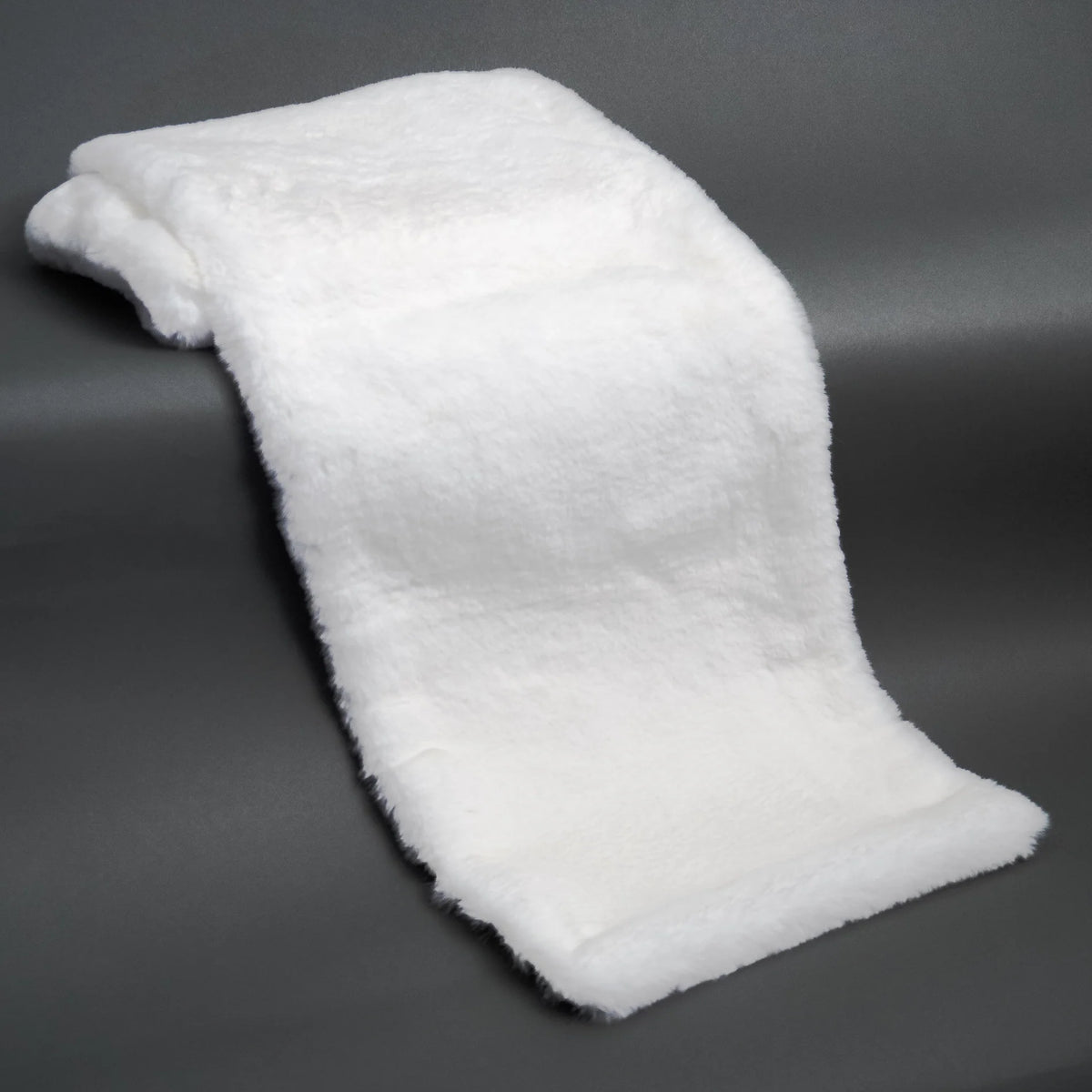 72" White Fur Runner