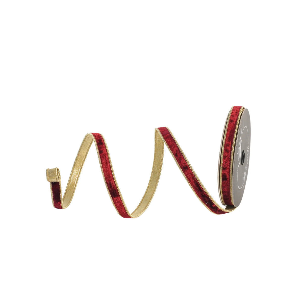 3/4"X10 Yard, Burgundy Flashy Velvet Ribbon