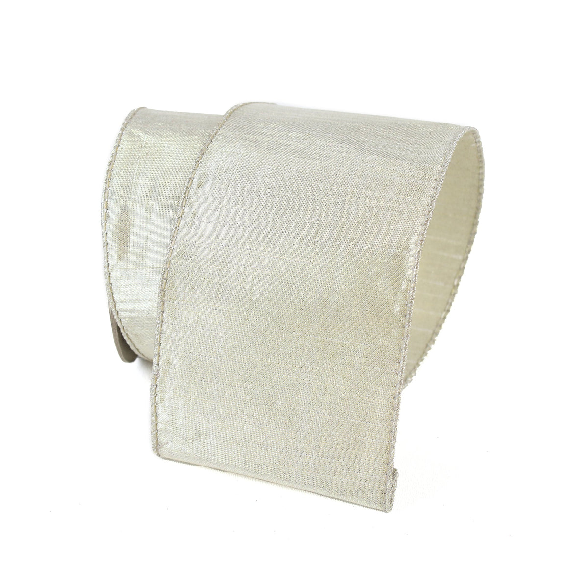 2.5"X10 Yard, Silver Luster Ribbon