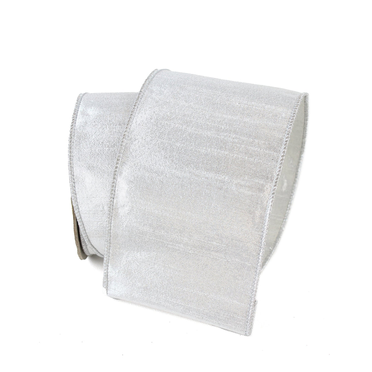 4"X10 Yard, Silver Luster Ribbon