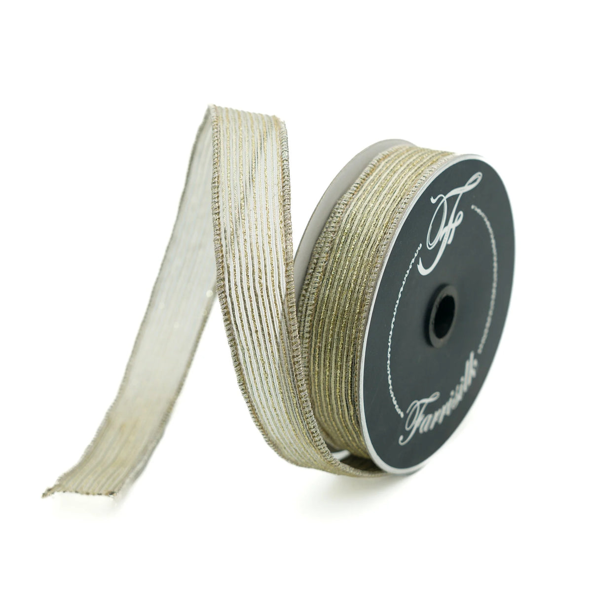 3.75"X10 Yard, Rose Gold Shimmer Tinsel Ribbon