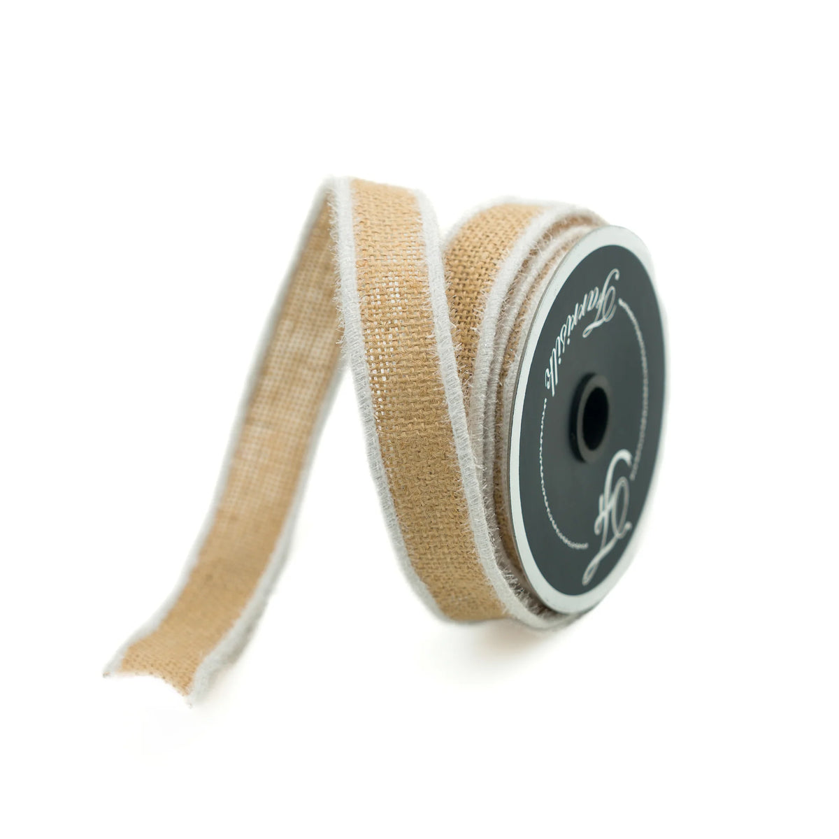1"X10 Yard, Frosty Natural Burlap Ribbon