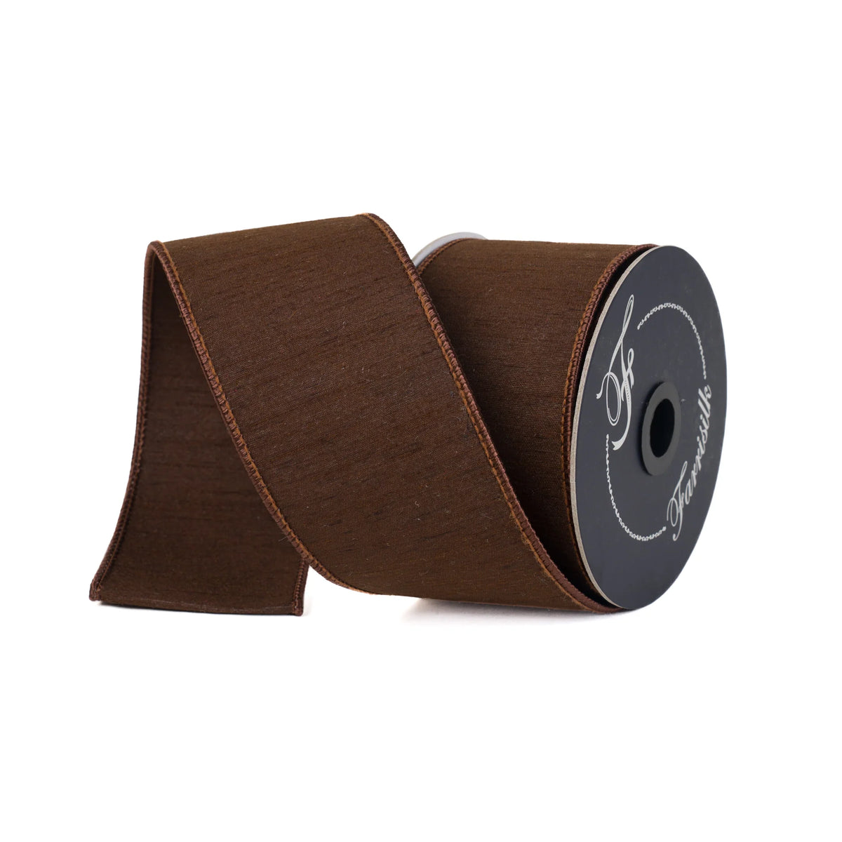 2.5"X10 Yard, Chocolate Dupion Ribbon