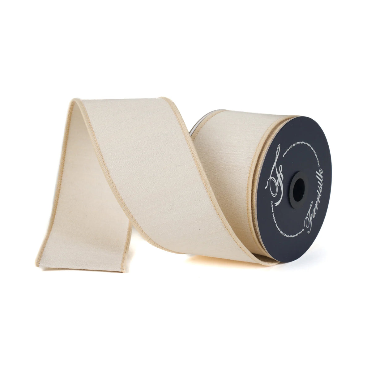 2.5"X10 Yard, Beige Dupion Ribbon