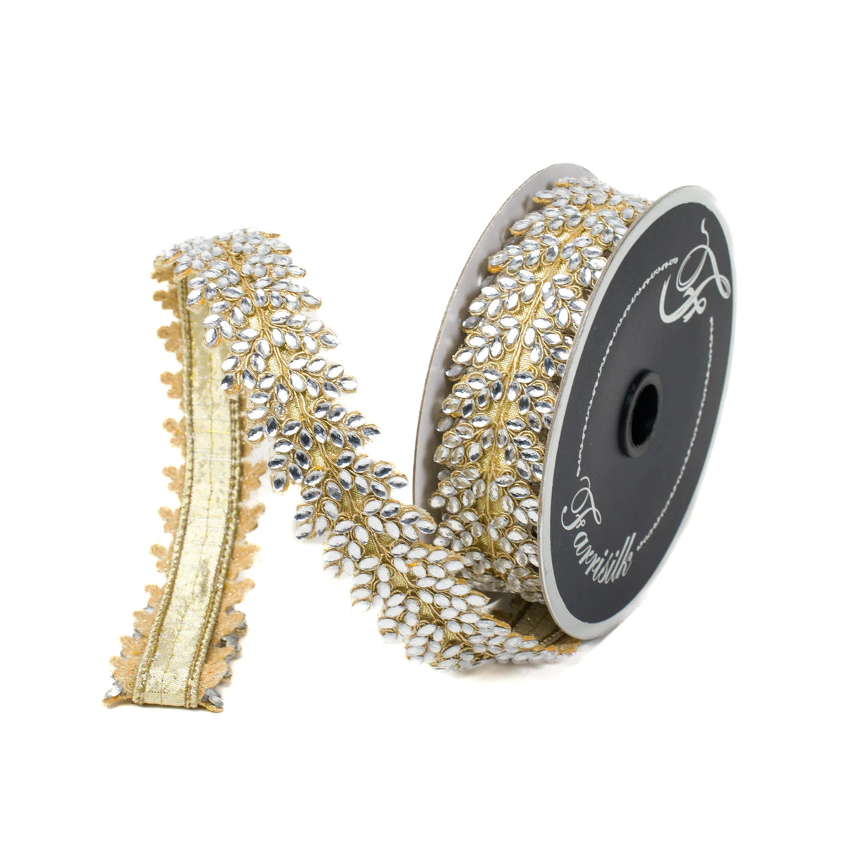 1"X5Yd Clear Sparkling Jewels Ribbon