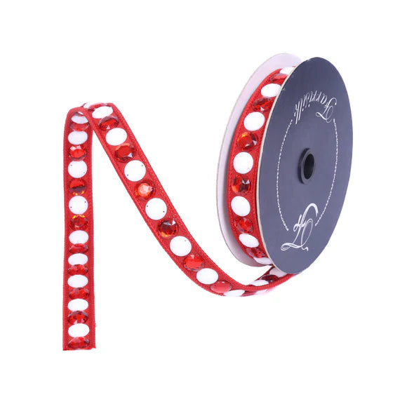 3/4"X5Yd Red/White Gumdrop Garland