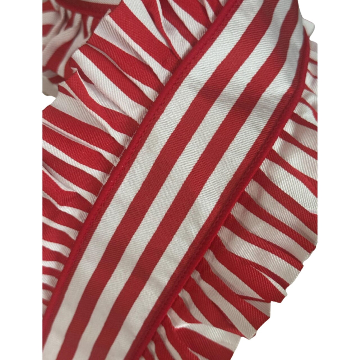 Ribbon Ruffle Candy Wrap 4.5"X5Yd Red/White