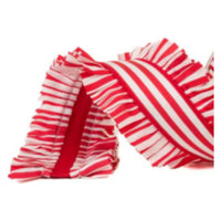 Ribbon Ruffle Candy Wrap 4.5"X5Yd Red/White