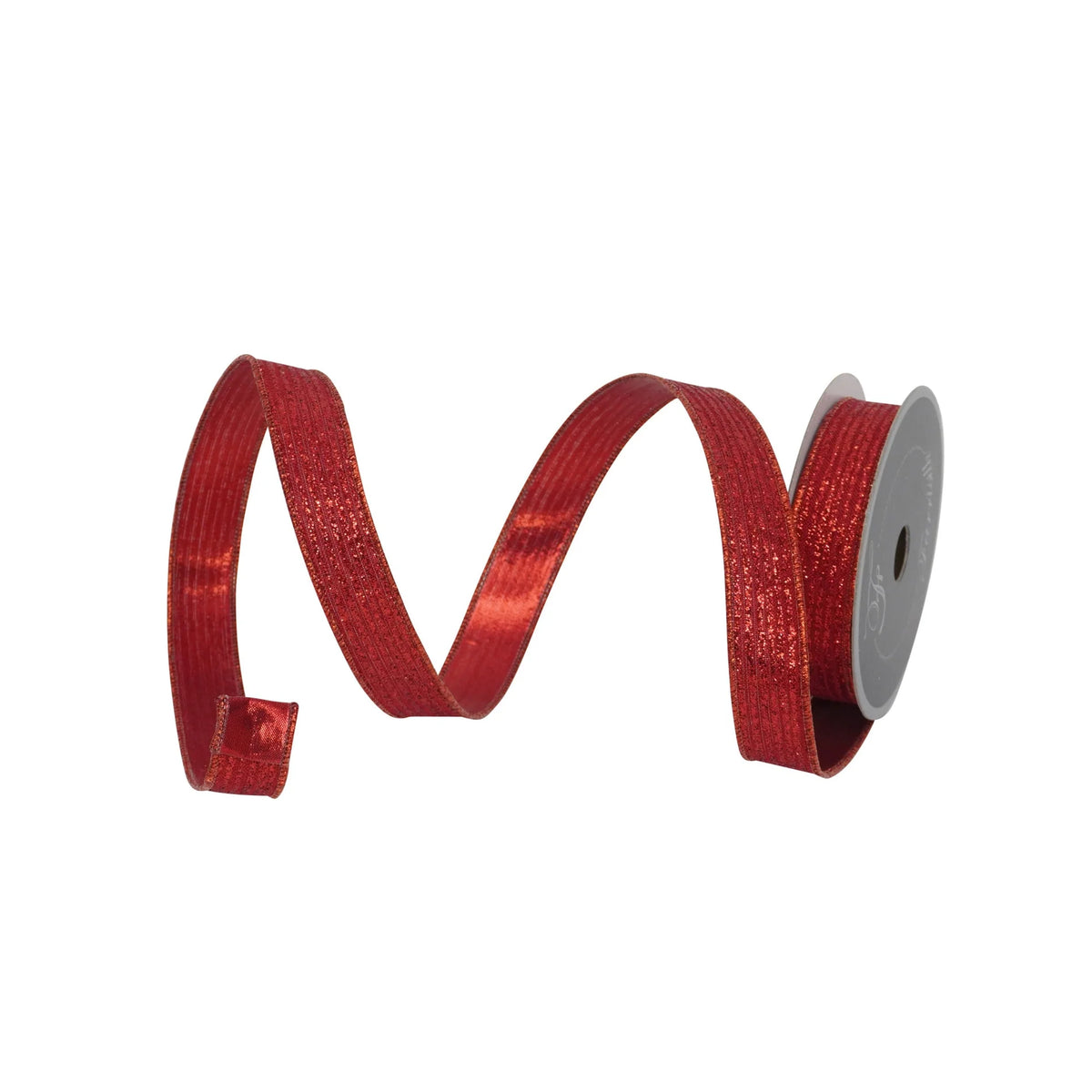 1"X10Yd Red Random Stripes Ribbon