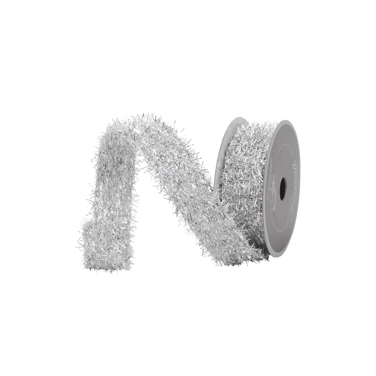 1.5"X10 Yard, Silver Jazzy Ribbon