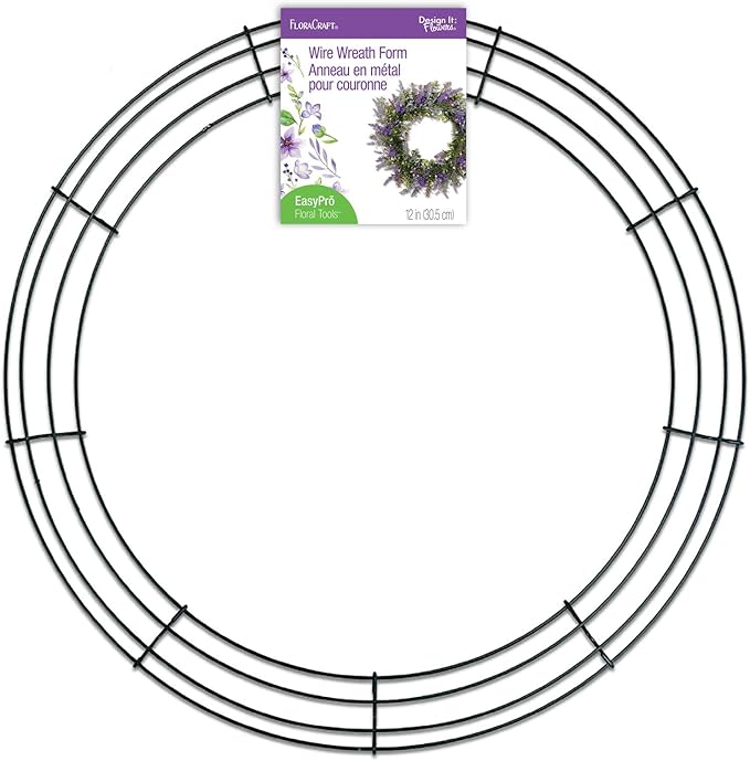 12" Green Wire Wreath Frame