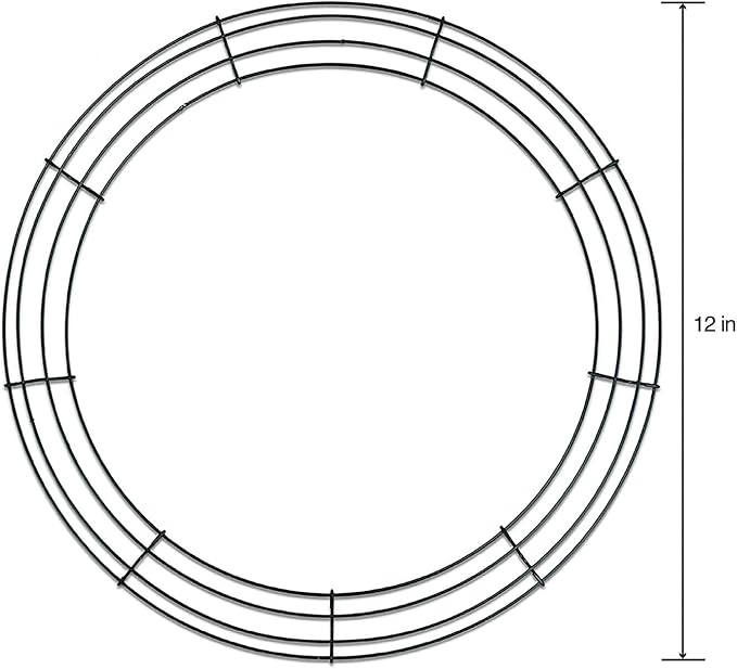 12" Green Wire Wreath Frame