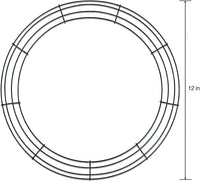 12" Green Wire Wreath Frame