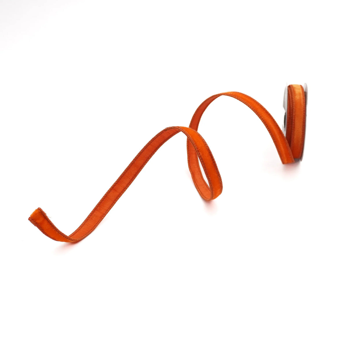 3/4"X10Yd Orange Velvet Luster Ribbon