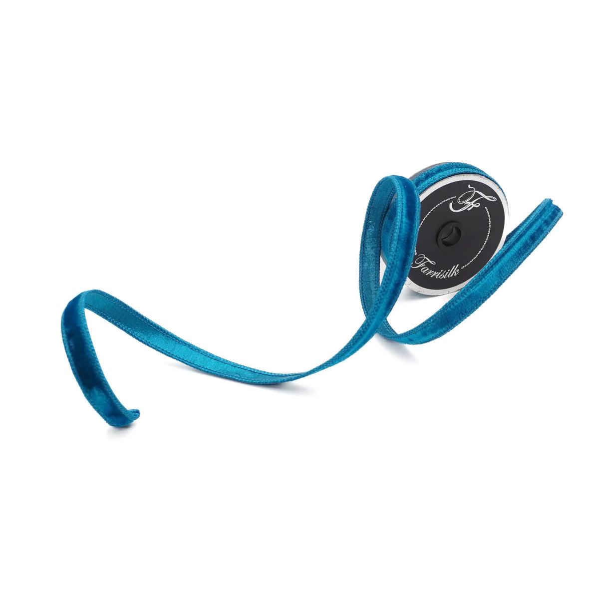 3/4"X10Yd Turquoise Velvet Luster Ribbon