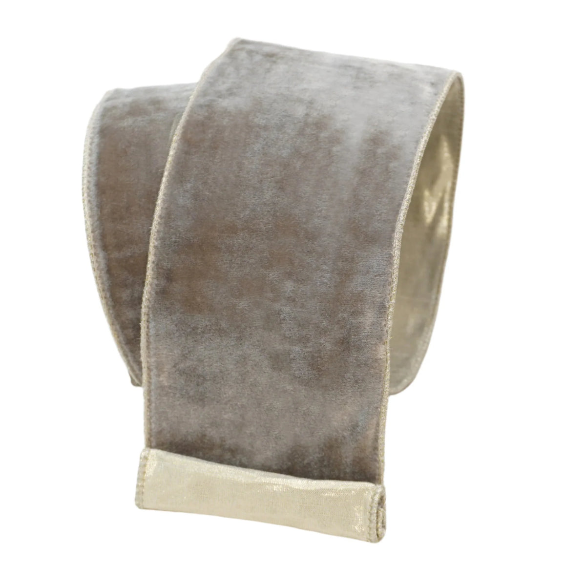 1"X10 Yard, Platinum Luster Velvet Ribbon