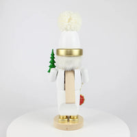 Nutcracker Santa White Chubby
