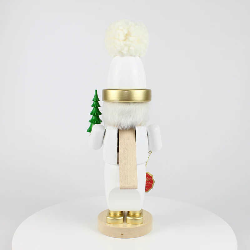 Nutcracker Santa White Chubby